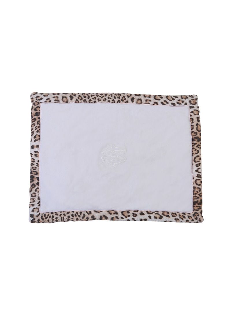 Roberto Cavalli Kids New Born Baby Quilted Animal Print Blanket
