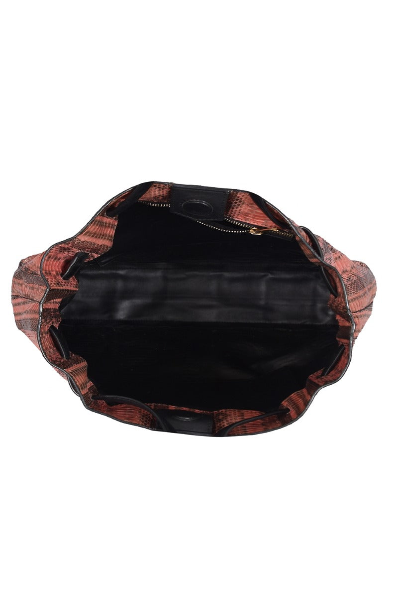 roberto-cavalli-peach-python-leather-tote-bag