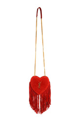 Saint Laurent Love Heart' Fringed Shoulder Bag