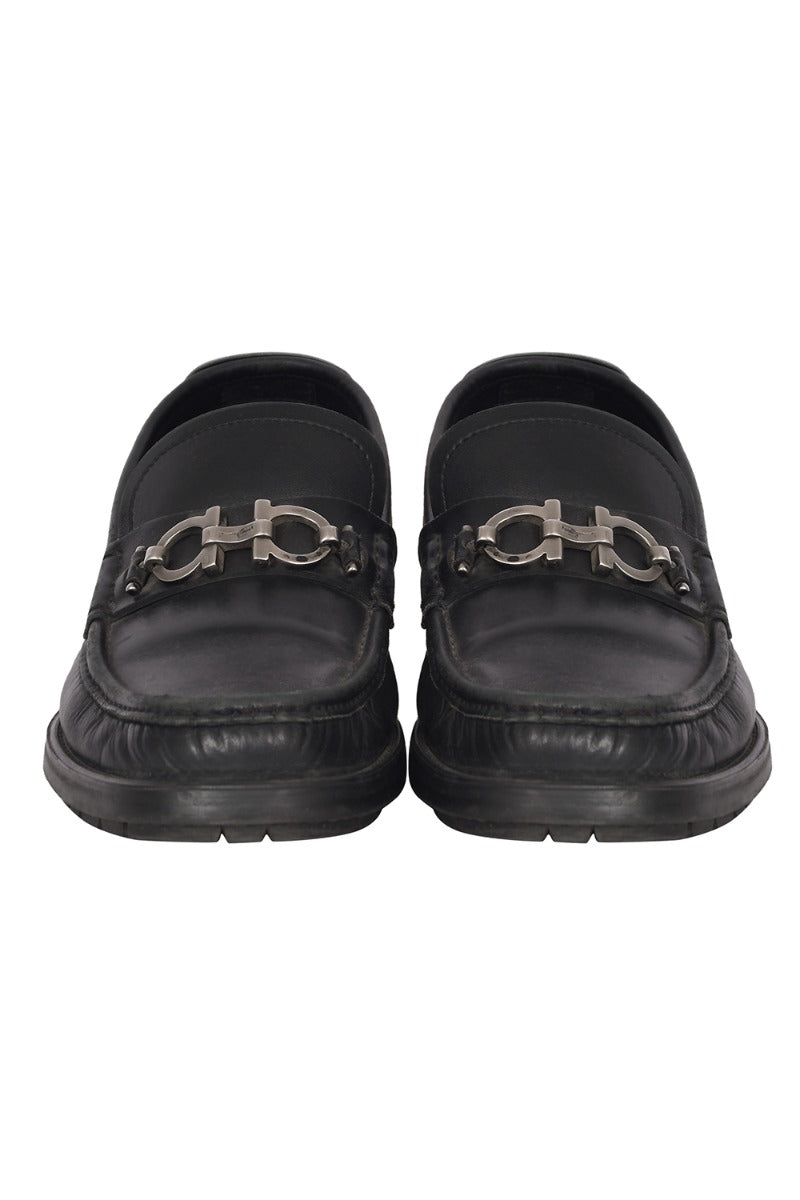 salvatore-ferragamo-black-leather-gancini-bit-loafers