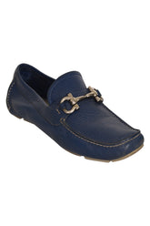 Salvatore Ferragamo Slip On Blue Loafers
