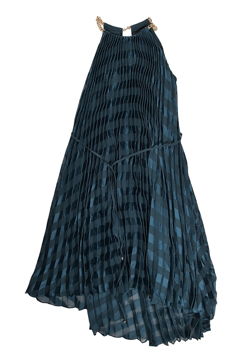 Ted Baker Pleated Striped Maxi Dress