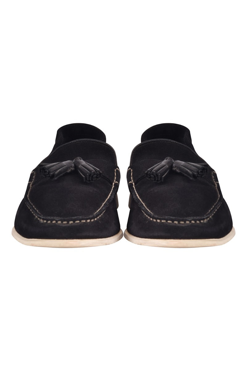 Tom Ford Black Fringe Loafers