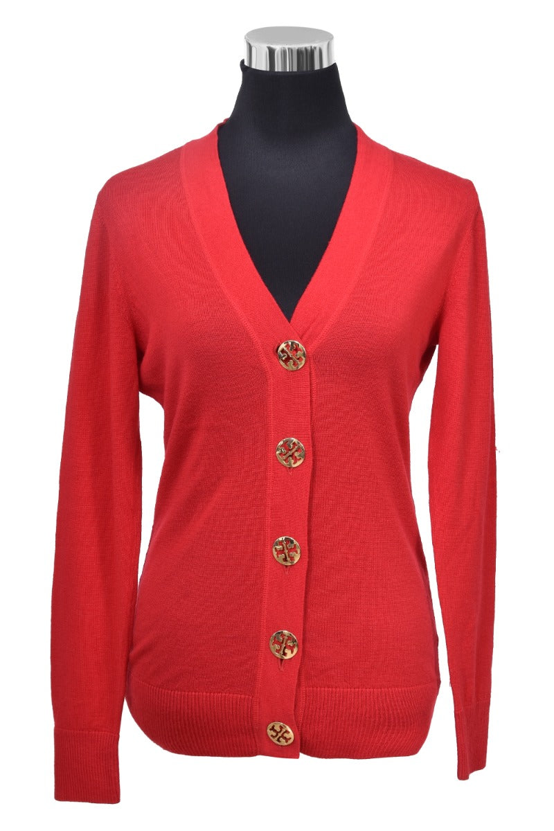 tory-burch-red-cardigan