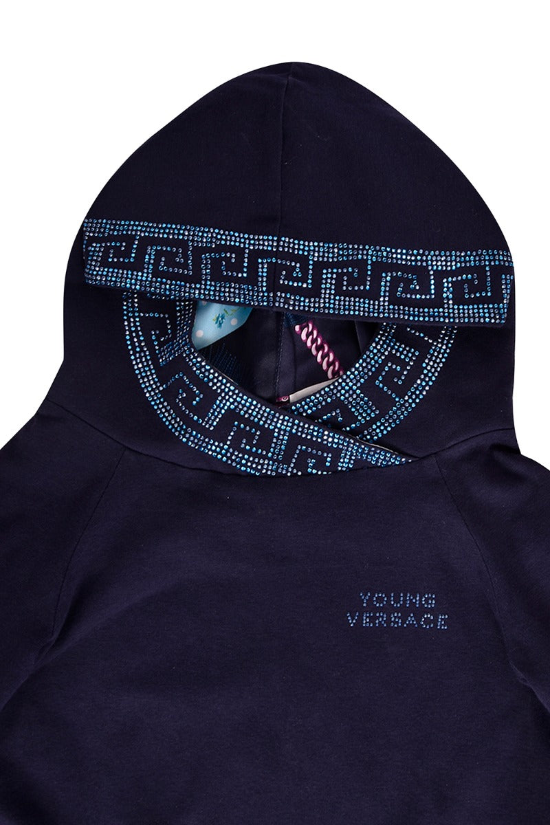 Versace Swarovski Logo Printed Frock