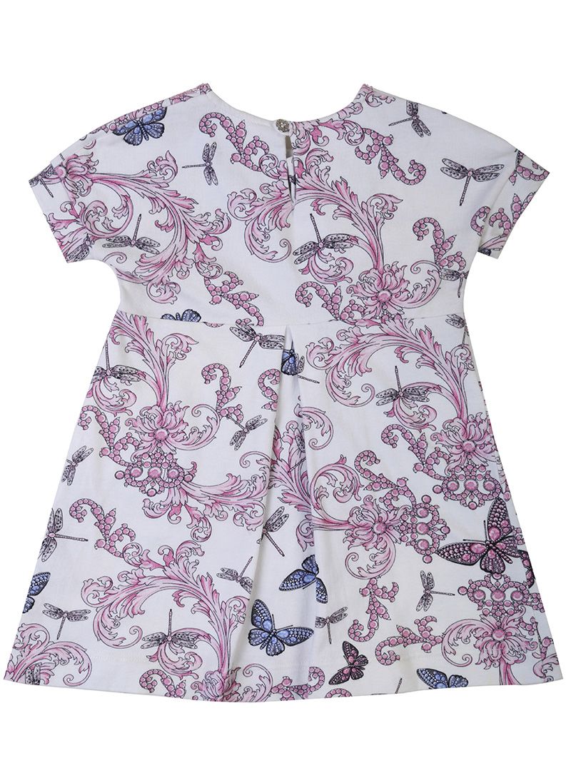 Young Versace Baroque Print Crystal Top With Medusa Logo