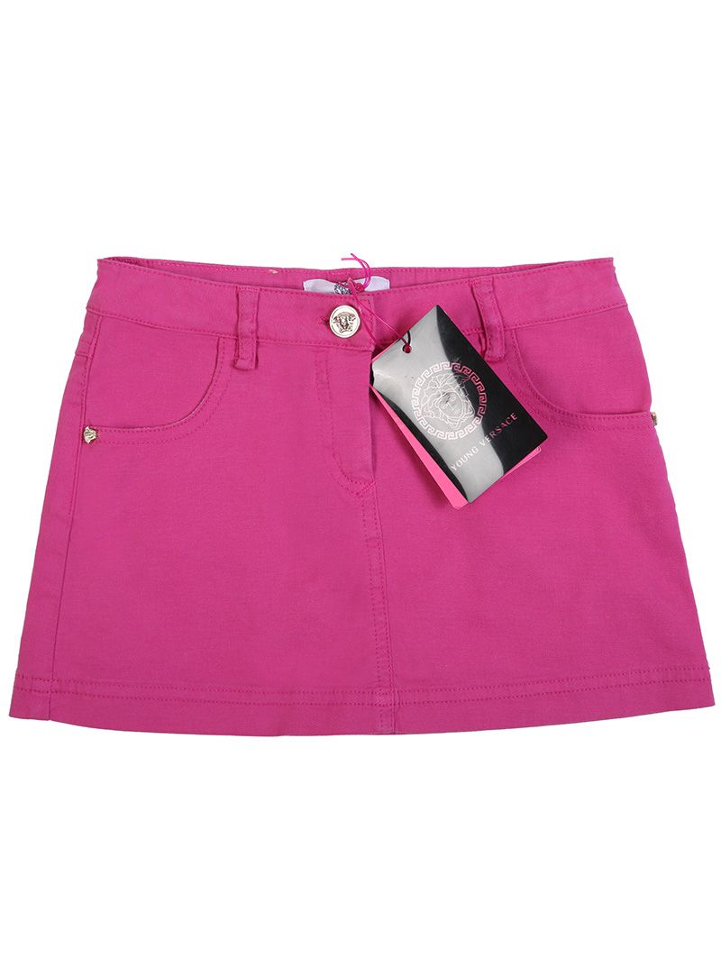 Young Versace Hot Pink Medusa Mini Skirt
