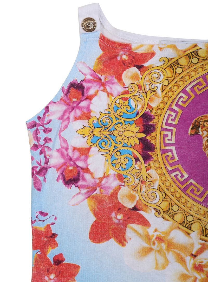Young Versace Multi Colour Medusa Top