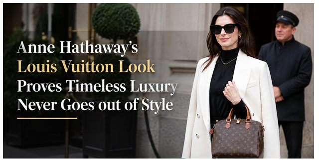 Anne Hathaway’s Louis Vuitton Look: Why Timeless Luxury Never Goes Out of Style