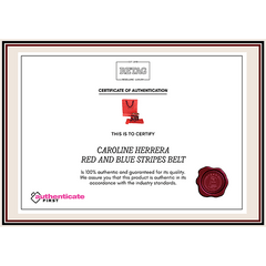 Carolina Herrera Red And Blue Stripes Belt