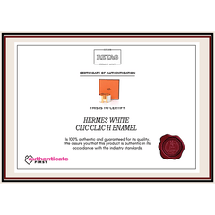 HERMES WHITE CLIC CLAC H ENAMEL