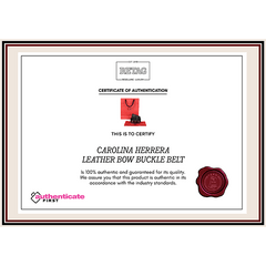 Carolina Herrera Leather Bow Buckle Belt