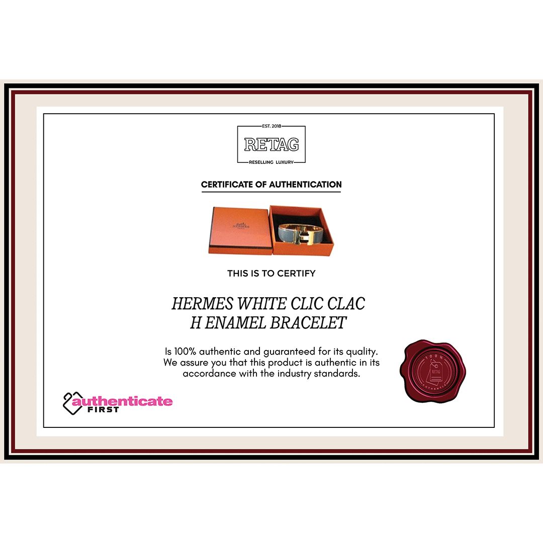 HERMES GREY CLIC CLAC H ENAMEL