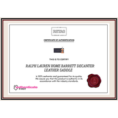 Ralph Lauren Home Barrett Decanter Leather Saddle