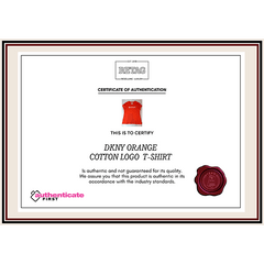 Dkny Orange Cotton Logo T-Shirt