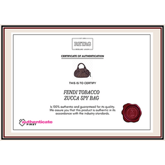 Fendi Tobacco Zucca Spy Bag