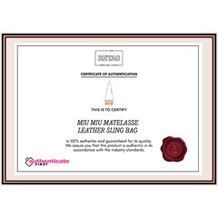 Miu Miu Matelasse Leather Sling Bag