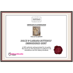Dolce & Gabbana Butterfly Embroidered Shirt