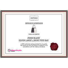 Fendi Black Silver Large 3 Jours Tote Bag