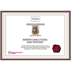 Roberto Cavalli Floral Skirt With Belt