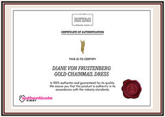 Diane Von Frustenberg Gold Chainmail Dress