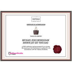 Michael Kors Monogram Brown Jet Set Tote Bag
