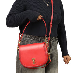MARC JACOBS RED THE SADDLE BAG 