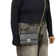 GUCCI INTERLOCKING GG CHAIN WALLET ON CHAIN 