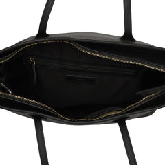 MARIO VALENTINO BLACK LIUTO LOGO TOTE BAG 