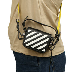 Off White Diag Mini Binder Clip Flap Bag