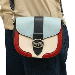 Coach Georgie Saddle Colorblock Leather Crossbody