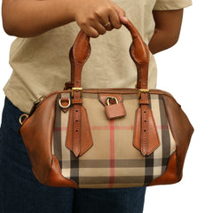 Burberry Blaze House Check Satchel Handbag