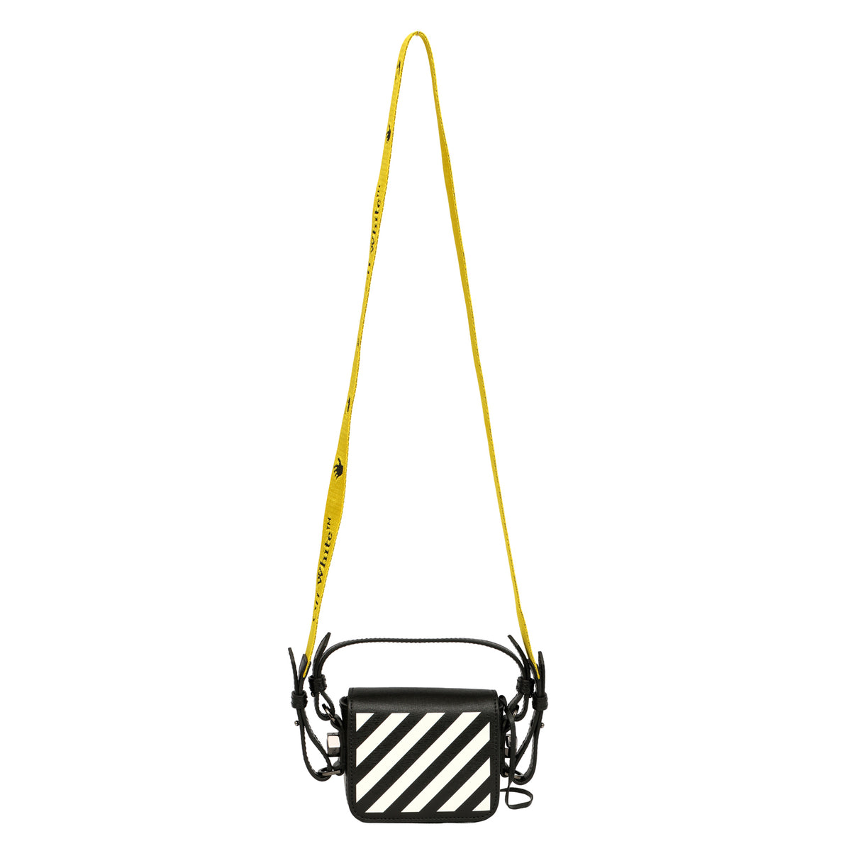 Off White Diag Mini Binder Clip Flap Bag