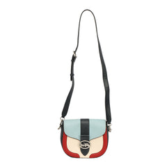 Coach Georgie Saddle Colorblock Leather Crossbody