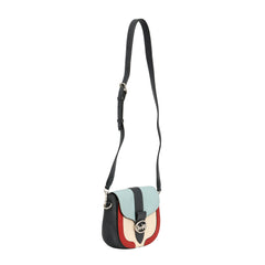 Coach Georgie Saddle Colorblock Leather Crossbody