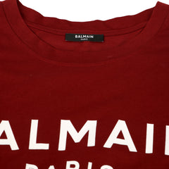 Balmain Size: M Flocked Logo T-Shirt