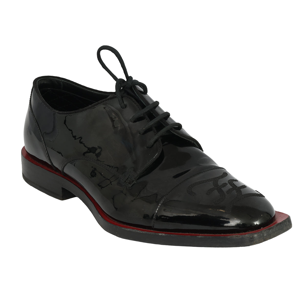 FENDI EU – 40 ROMA LEATHER FORMAL SHOES 