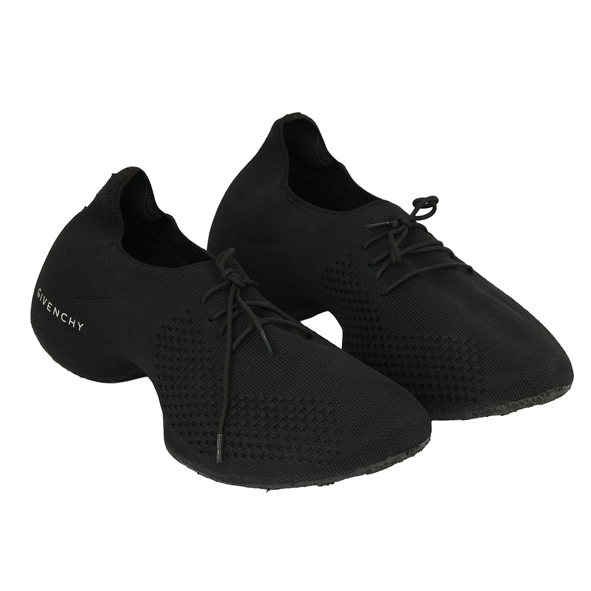 GIVENCHY EU – 39 TK-360 BLACK KNIT SNEAKERS 