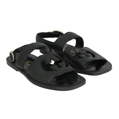GUCCI EU – 40 INTERLOCKING G LEATHER SANDALS 