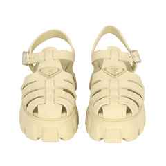 PRADA EU-40 MONOLITH RUBBER SANDALS 