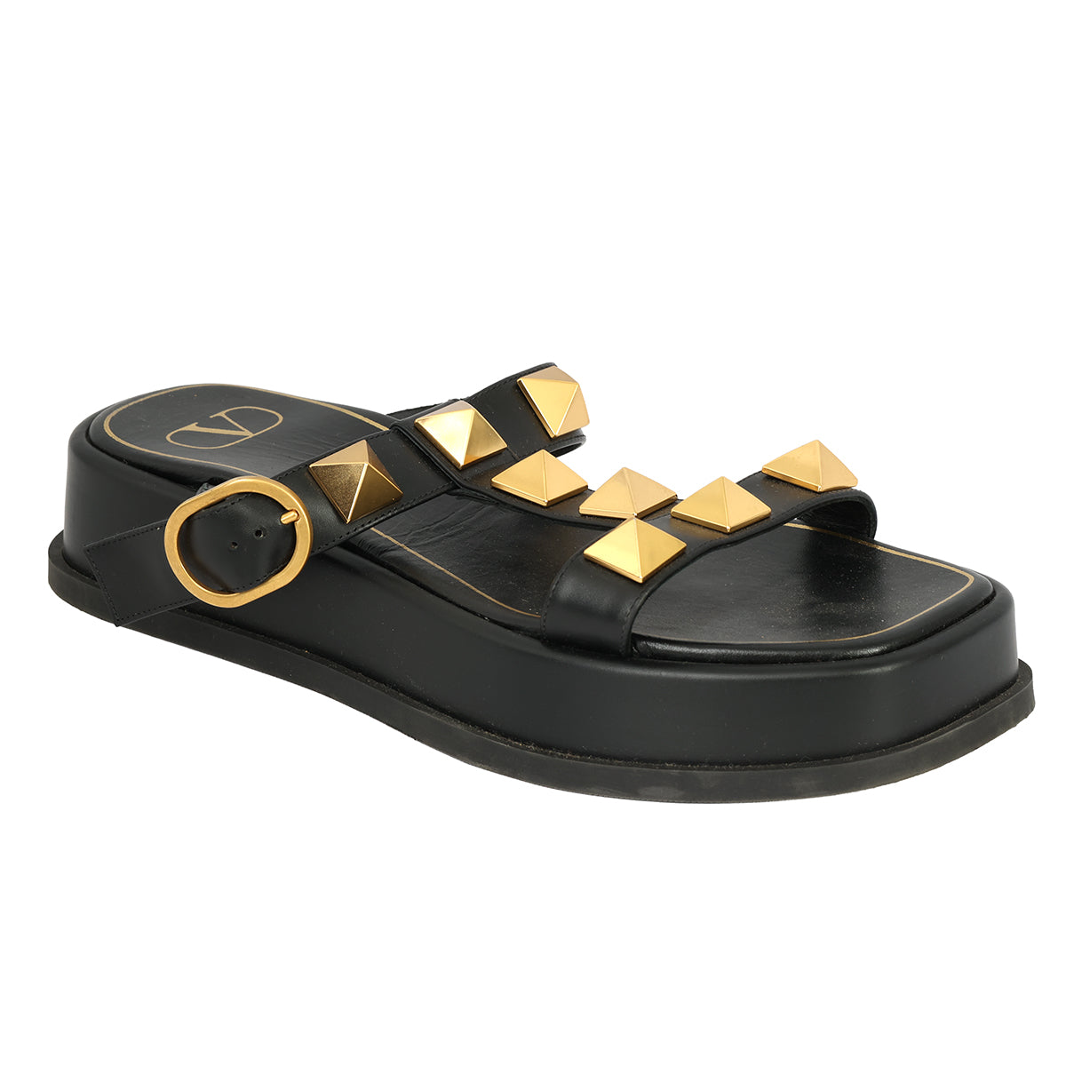 VALENTINO GARAVANI EU – 38 ROMAN STUD PLATFORM SLIDE 