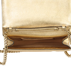 JIMMY CHOO VARENNE AVENUE GOLDEN CLUTCH 