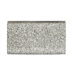 JIMMY CHOO EMMIE COARSE GLITTER CLUTCH BAG 