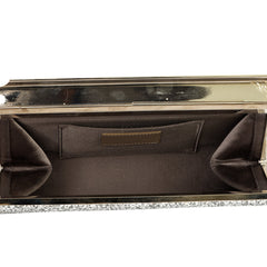 JIMMY CHOO EMMIE COARSE GLITTER CLUTCH BAG 