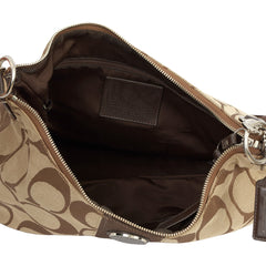 COACH SIGNATURE STRIPE CONVERTIBLE HOBO SHOULDER BAG 