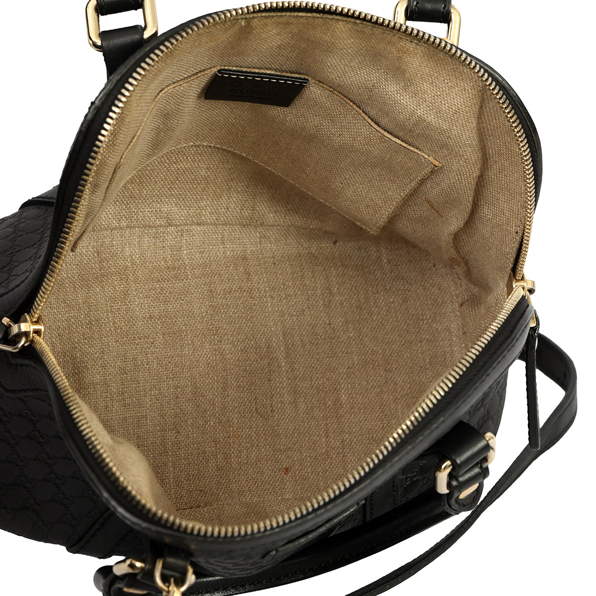 GUCCI BLACK MICROGUCCISSIMA DOME BAG 