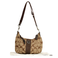 COACH SIGNATURE STRIPE CONVERTIBLE HOBO SHOULDER BAG 