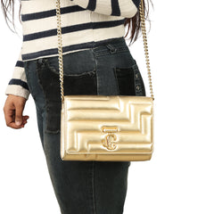 JIMMY CHOO VARENNE AVENUE GOLDEN CLUTCH 
