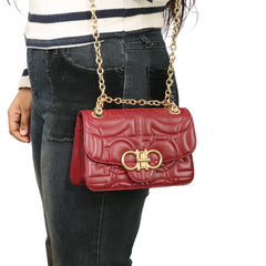 SALVATORE FERRAGAMO QUILTED LEATHER CROSSBODY BAG 