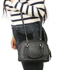 GUCCI BLACK MICROGUCCISSIMA DOME BAG 